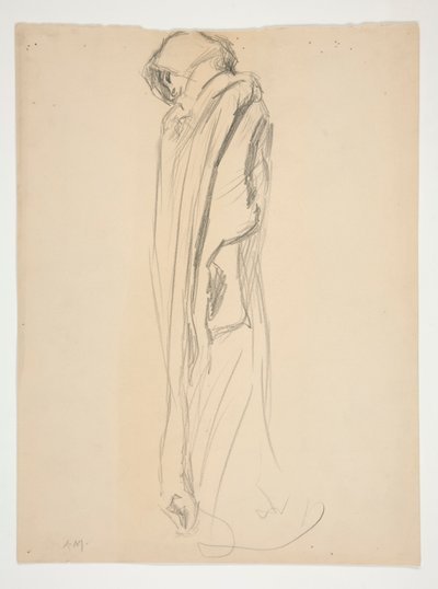 Estudo para figura de 9 pm em de Edwin Austin Abbey