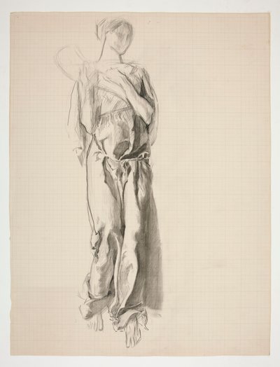 Estudo para figura de Abundância no mural, Ciência Revelando os Tesouros da Terra, no edifício do Capitólio do Estado em Harrisburg, Pennsylvania de Edwin Austin Abbey