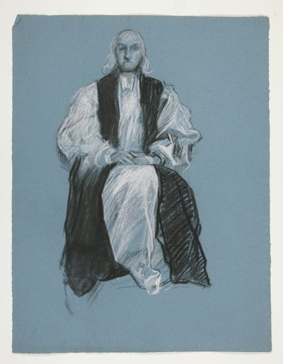 Estudo para figura do Bispo William White, em de Edwin Austin Abbey