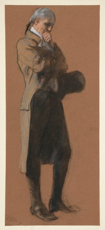 Estudo para figura do Dr. Benjamin Rush, em de Edwin Austin Abbey