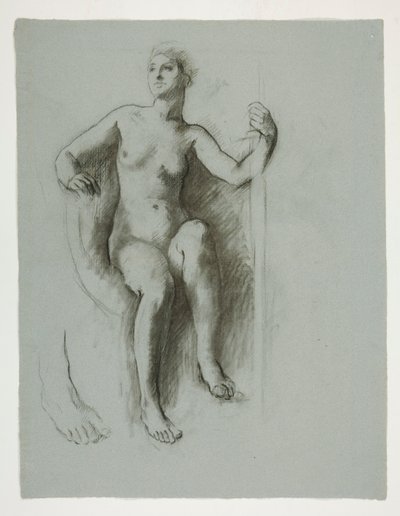 Estudo para figura do Gênio do Estado, no de Edwin Austin Abbey