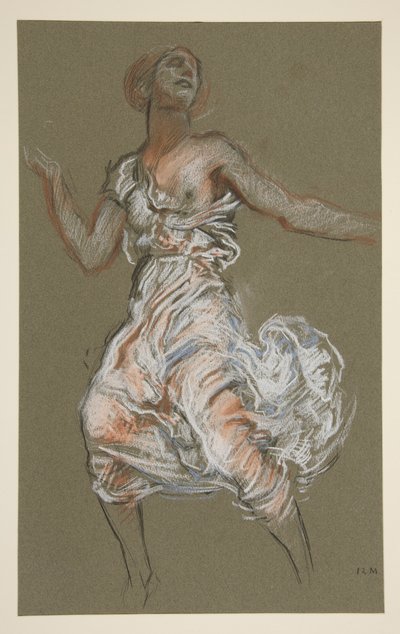 Estudo para a figura do meio-dia em de Edwin Austin Abbey