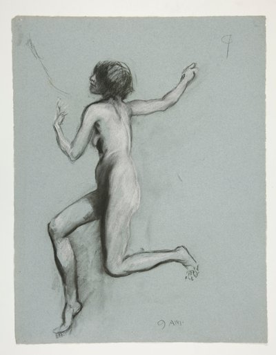 Estudo para a figura das 9 da manhã em de Edwin Austin Abbey