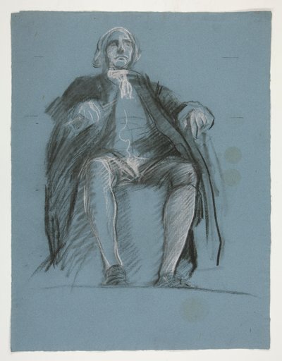 Estudo para a figura do General John Peter Gabriel Muhlenberg, no de Edwin Austin Abbey