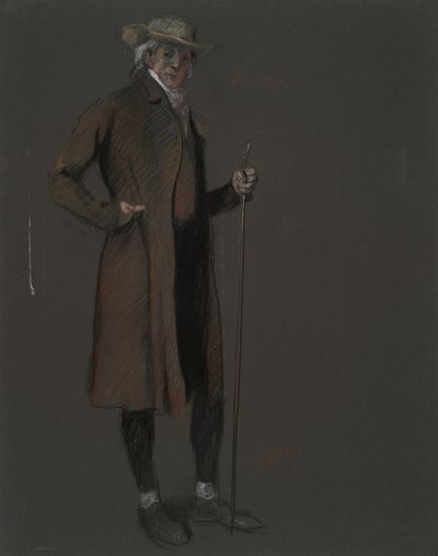 Estudo para a figura de John Bartram, em de Edwin Austin Abbey