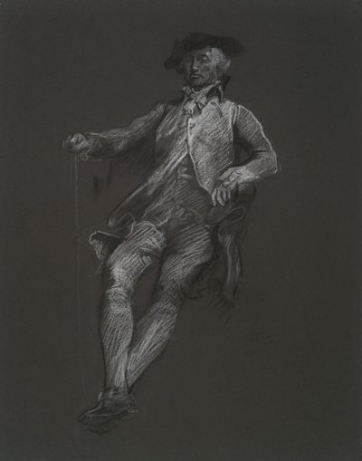 Estudo para a figura de John Dickinson, em de Edwin Austin Abbey