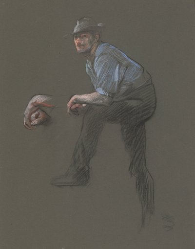 Estudo para a figura de um Trabalhador em de Edwin Austin Abbey