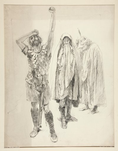 Estudo para peça não identificada de Shakespeare de Edwin Austin Abbey