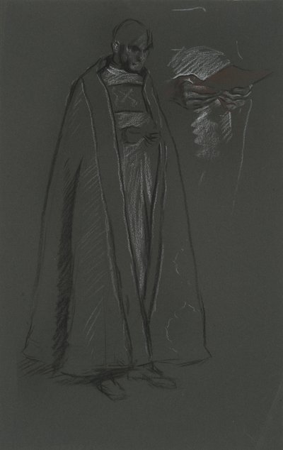 Estudo do Bispo para a Coroação de Eduardo VII de Edwin Austin Abbey