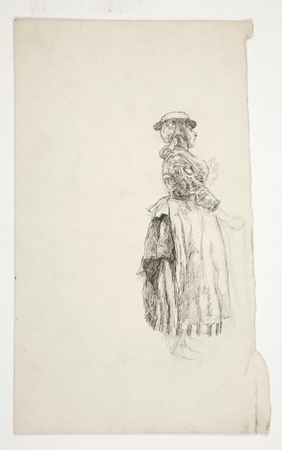Estudo de uma mulher do campo de Edwin Austin Abbey
