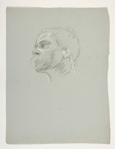 Estudo de uma cabeça, para o Rei Artur de Edwin Austin Abbey
