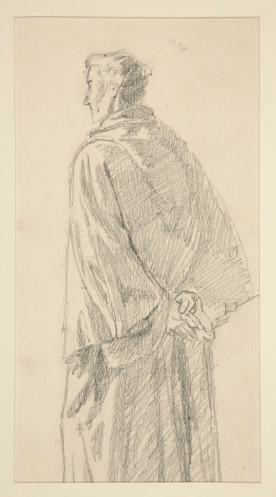 Estudo de um homem de manto de Edwin Austin Abbey