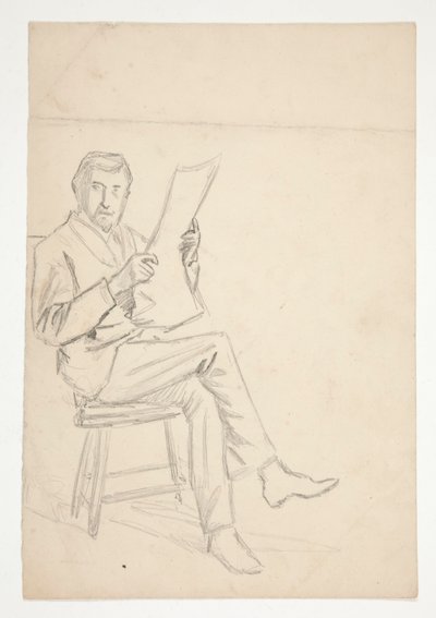 Estudo de uma leitura humana de Edwin Austin Abbey
