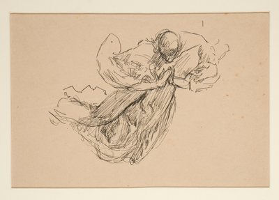 Estudo de um anjo (para vidro manchado? para um tecto?) de Edwin Austin Abbey