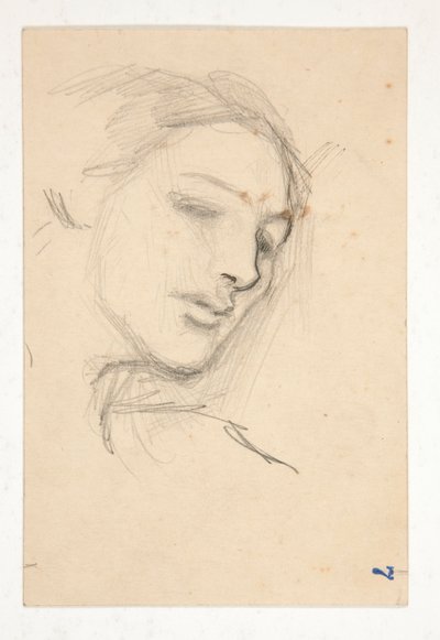 Estudo de três cabeças de uma mulher de Edwin Austin Abbey