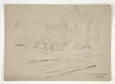 O túmulo de MacLeod de MacLeod: Catedral de Iona de Edwin Austin Abbey