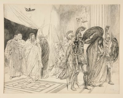 A Prisão da Rainha - Ato II, Cena I, O Inverno de Edwin Austin Abbey