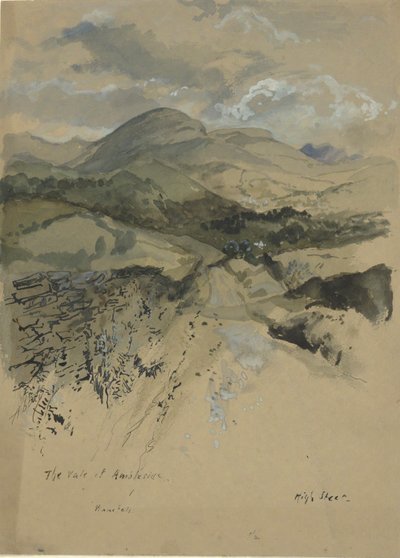 O Vale de Ambleside, Wansfell de Edwin Austin Abbey