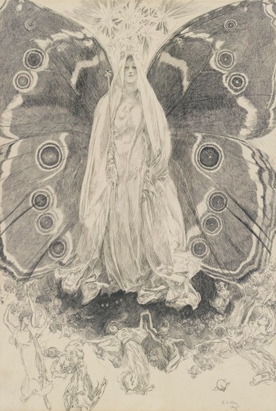 Titania, ilustração para Ato II, Cena ii, A Midsummer Night de Edwin Austin Abbey