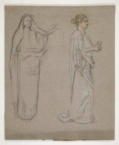 Duas mulheres: estudar para de Edwin Austin Abbey