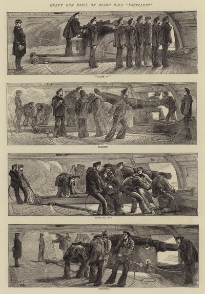 Heavy Gun Drill a bordo do HMS Excellent de Edwin Buckman