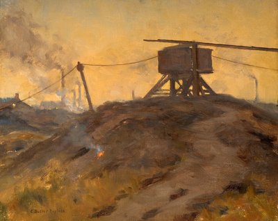 Gin Pit (óleo sobre tela) de Edwin Butler Bayliss