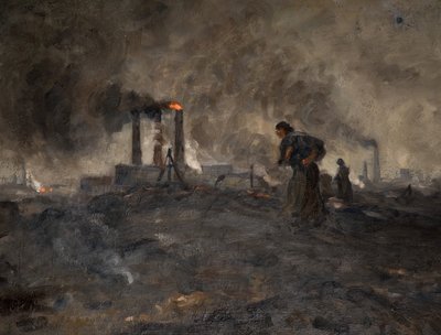 In the Black Country, c.1900-36 (óleo sobre tábua) de Edwin Butler Bayliss