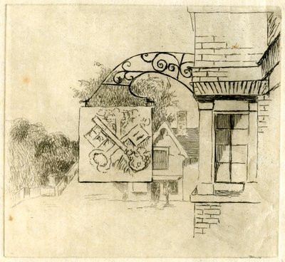 Sinal das chaves transversais, St Neots, Cambridgeshire, 1881. de Edwin Edwards