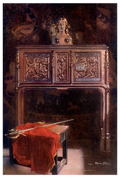 Carvalho esculpido Lous XII dressoir, 1910. de Edwin Foley