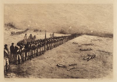 A parada da linha de batalha de Edwin Forbes