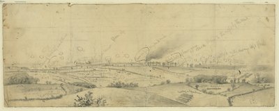 A batalha de Antietam ou Sharpsburg de Edwin Forbes
