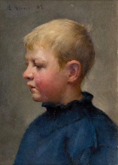 Cabeça de um menino pescador, 1887. de Edwin Harris