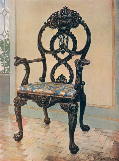 Presidente do Presidente Esculpido - Early Chippendale de Edwin John Foley