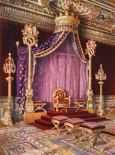 A Salle du Trone no Palácio de Fontainebleau de Edwin John Foley