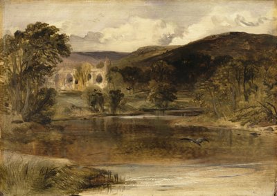 Bolton Abbey, Yorkshire (óleo sobre painel) de Edwin Landseer