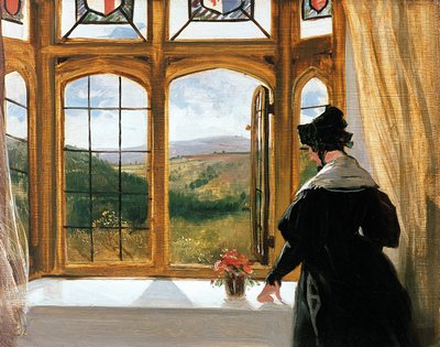 Duquesa de Abercorn olhando pela janela de Edwin Landseer