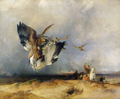 Hawking nos tempos antigos de Edwin Landseer