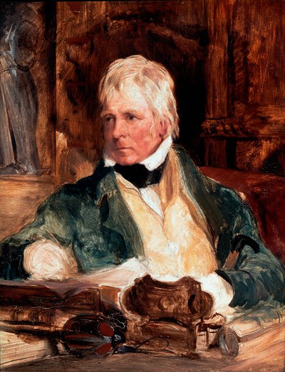 Retrato de Walter Scott (1771-1832), pintura do escritor escocês Edwin Henry Landseer (1802-1873) 1824 Sun. 29,2 cm x 24,1 cm Londres, Galeria Nacional de Retratos de Edwin Landseer