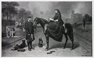 Rainha Vitória em Osborne, depois da pintura de 1865 de Edwin Landseer