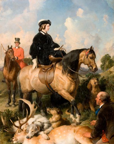Rainha Victoria em Windsor Home Park, 1865 de Edwin Landseer