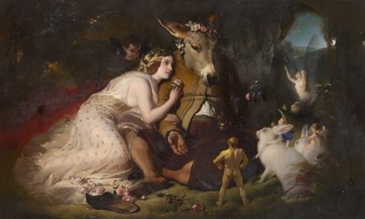 Cena de um sonho de noites de verão. Titânia e parte inferior de Edwin Landseer