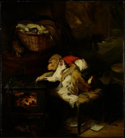 A pata do gato, c.1824 (veja 488149 para o estudo) de Edwin Landseer