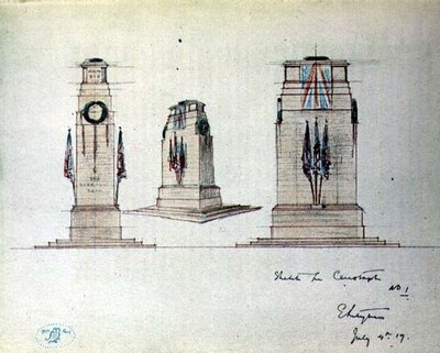 Esboço para o Cenotaph No.1, ilustração do bar 