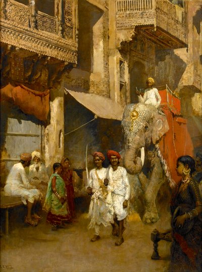Passeio em uma rua indiana de Edwin Lord Weeks
