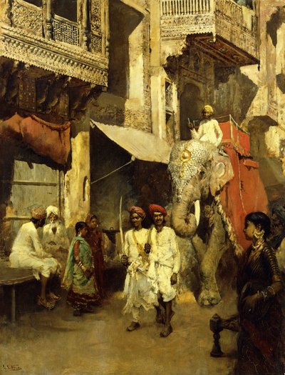 Passeio em uma rua indiana, de Edwin Lord Weeks