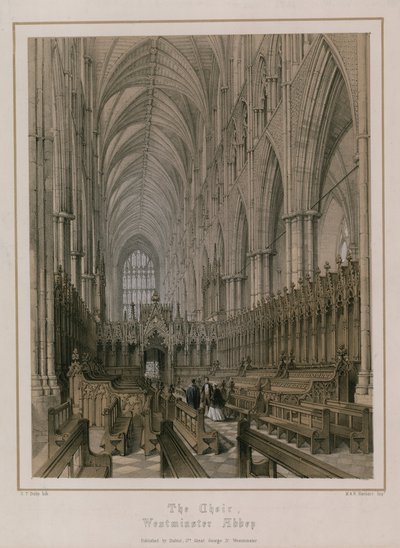 O coro, Abadia de Westminster, Londres de Edwin Thomas Dolby