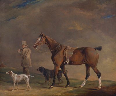 Um Desportista com Pónei de Tiro e Cães de Pistola de Edwin W. Cooper of Beccles