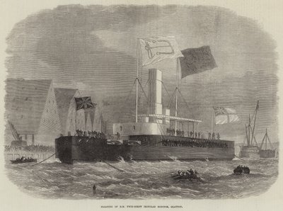 Flutuante do monitor HM Twin-Screw Ironclad, Glatton de Edwin Weedon