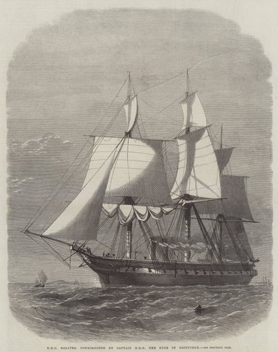 HMS Galatea, encomendado pelo Capitão HRH, o Duque de Edimburgo de Edwin Weedon