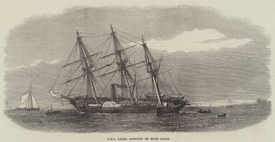 HMS Racer encalhado em Ryde Sands de Edwin Weedon